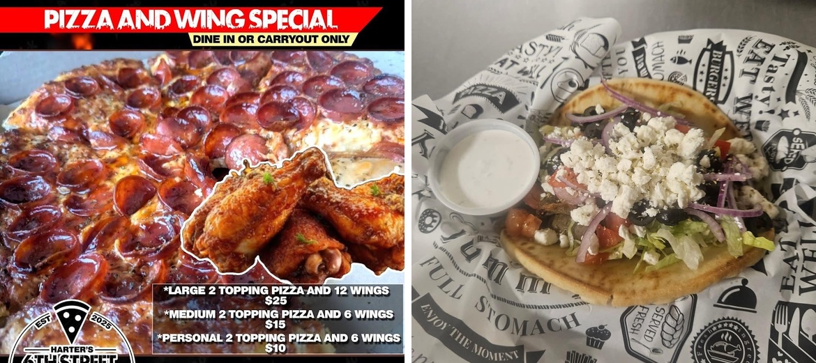 Harters 6th Street Pizza and Wings Menu